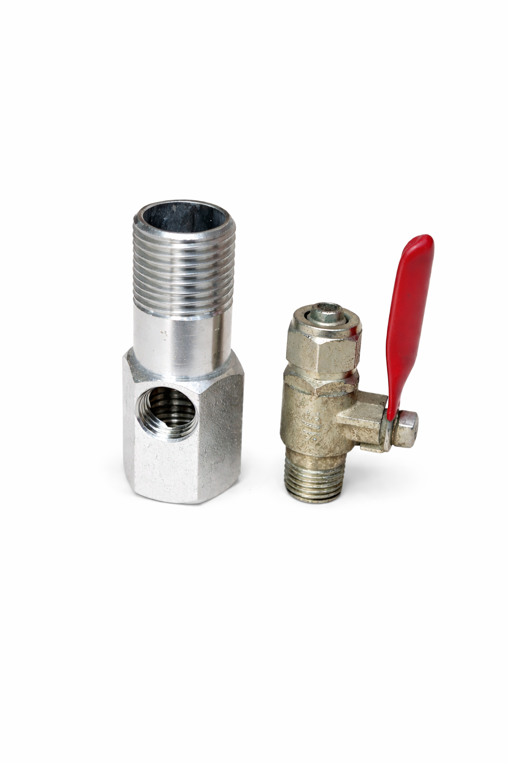 Brass mini ball valve and connector