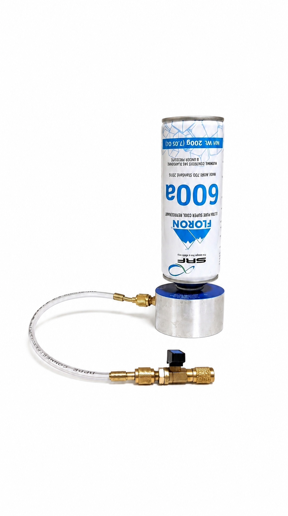Refrigerant Bottle Can Stand With Charging Line (Flat surface 650g)