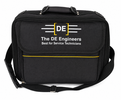 The DE Engineers Professional Technician Tool Bag | Heavy Duty Tool Carrying Bag | Black