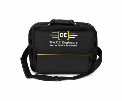 The DE Engineers Professional Technician Tool Bag | Heavy Duty Tool Carrying Bag | Black