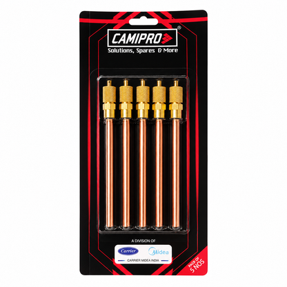 CAMIPRO Premium Charging Valve with Copper Tube – Pack of 5