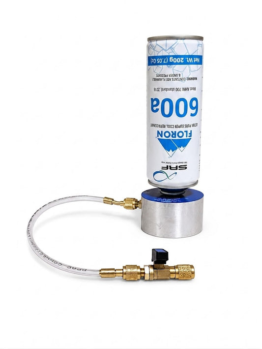 Refrigerant Bottle Can Stand With Charging Line (Flat surface 650g)